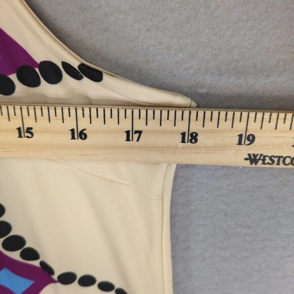 Anthropologie Aryeh Bodycon Halter Dress Size M Retro Mod Designs Stretch Fabric - Picture 4 of 10